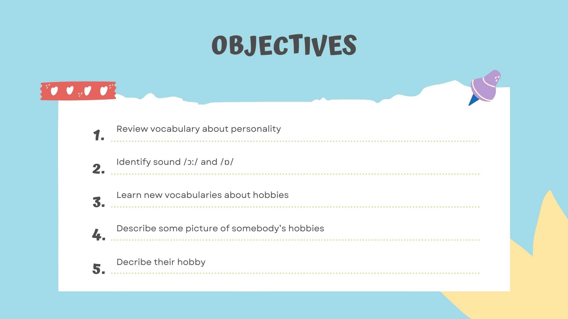 1. Objectives